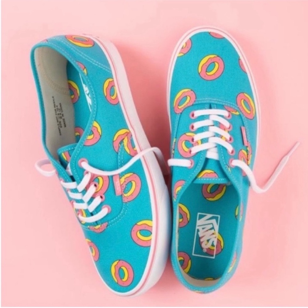 NEW VANS ODD FUTURE Authentic Scuba Blue Donut Shoes Size 8 NWT